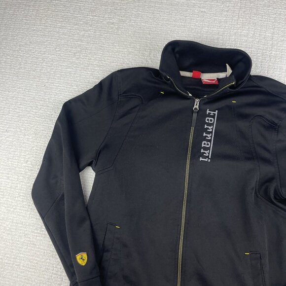 VTG Puma x Ferrari Racing Jacket Full Zip Logo Track Suit Style Black (Read) - Picture 3 of 16